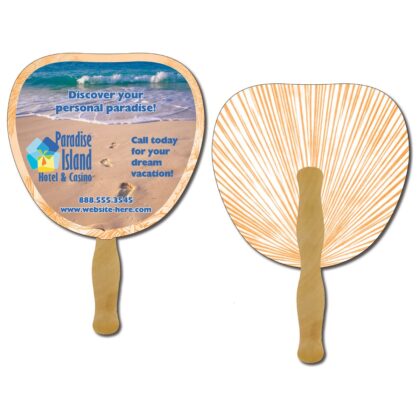 Promo Laminated Hand Fan - Palm Leaf