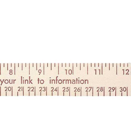 Promotional 12 in. Natural Finish Flat Wood Ruler - English and Metric